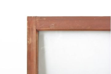 アンティーク建具　昭和初期　素通しガラス・ダイヤガラス・梨地ガラス入り!　異なるガラスの質感が面白い窓2枚セット(ガラス窓、引き戸、ガラス戸、建具)(R-060417)