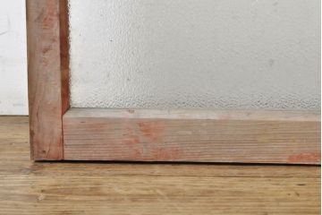 アンティーク建具　昭和初期　素通しガラスとダイヤガラス入り!　異なるガラスの質感が面白い窓2枚セット(ガラス窓、引き戸、ガラス戸、建具)(R-060418)