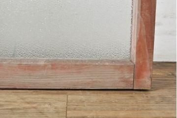 アンティーク建具　昭和初期　素通しガラスとダイヤガラス入り!　異なるガラスの質感が面白い窓2枚セット(ガラス窓、引き戸、ガラス戸、建具)(R-060418)