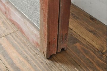 アンティーク建具　昭和初期　素通しガラスとダイヤガラス入り!　異なるガラスの質感が面白い窓2枚セット(ガラス窓、引き戸、ガラス戸、建具)(R-060418)