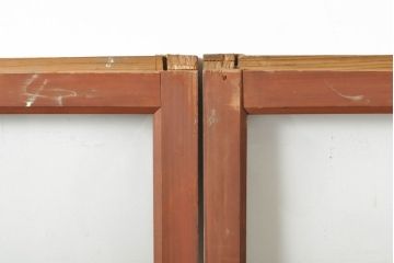 アンティーク建具　昭和初期　素通しガラスとダイヤガラス入り!　異なるガラスの質感が面白い窓2枚セット(ガラス窓、引き戸、ガラス戸、建具)(R-060418)