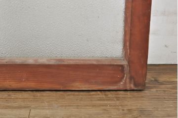 アンティーク建具　昭和初期　素通しガラスとダイヤガラス入り!　異なるガラスの質感が面白い窓2枚セット(ガラス窓、引き戸、ガラス戸、建具)(R-060418)