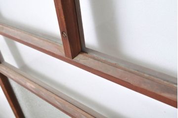 アンティーク建具　昭和初期　素通しガラスとダイヤガラス入り!　異なるガラスの質感が面白い窓2枚セット(ガラス窓、引き戸、ガラス戸、建具)(R-060418)