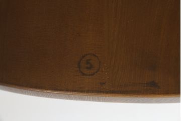中古　美品　イギリス　ERCOL(アーコール)　落ち着いた色合いのボタニカル柄が印象的なクッション付きロッキングチェア(揺り椅子、イス、アームチェア)(R-060419)