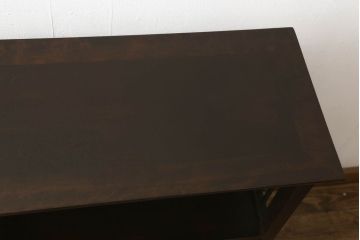 ビンテージ家具　松本民芸家具　#117型　和モダンスタイルにおすすめ!格子が魅力的な書棚(飾り棚、本棚、オープンラック)(R-060422)