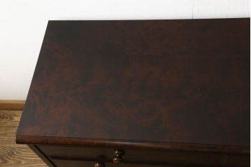 中古　美品　北海道民芸家具　取り入れやすいサイズが嬉しい!落ち着きのある大人の空間を演出するチェスト(引き出し、ローボード、ローチェスト、サイドチェスト)(R-060423)