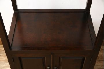 和製ビンテージ ヴィンテージ家具　北海道民芸家具　美しい佇まいの縦型飾り棚(収納棚、オープンラック)(R-060426)