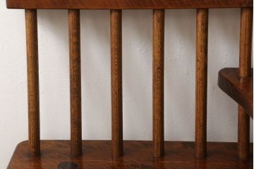 中古　美品　指物作家　矢澤金太郎作　総漆塗りの木肌が美しく味わい深い肘掛け付きのおやじの椅子(アームチェア、板座チェア、イス、1P)(定価約20万円)(R-060429)
