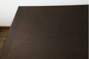 和製アンティーク　ナラ材　豪華なデザインの大正ロマンな雰囲気漂うダイニングテーブル(4人掛け、6人掛け、作業台)(R-060443)