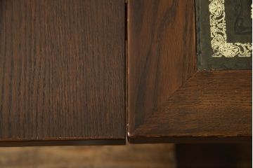 イギリスアンティーク家具　オーク材　希少な特小サイズ!!　脚や天板などの凝ったつくりが見事なドローリーフテーブル(サイドテーブル、コーヒーテーブル、エクステンションテーブル、カフェテーブル、ローテーブル)(R-060446)