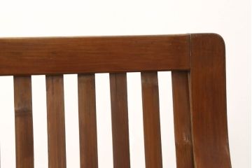 和製アンティーク　竹興社　城所右文次　オリジナル　Bamboo Chair　滑らかな曲線のデザインが目を惹くバンブーチェア(アームチェア、安楽椅子、ディスプレイ)(R-060451)