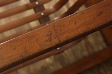和製アンティーク　竹興社　城所右文次　オリジナル　Bamboo Chair　滑らかな曲線のデザインが目を惹くバンブーチェア(アームチェア、安楽椅子、ディスプレイ)(R-060451)