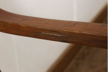 和製アンティーク　竹興社　城所右文次　オリジナル　Bamboo Chair　滑らかな曲線のデザインが目を惹くバンブーチェア(アームチェア、安楽椅子、ディスプレイ)(R-060451)