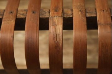 和製アンティーク　竹興社　城所右文次　オリジナル　Bamboo Chair　滑らかな曲線のデザインが目を惹くバンブーチェア(アームチェア、安楽椅子、ディスプレイ)(R-060451)