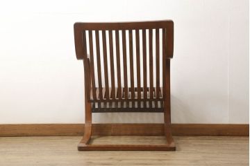 和製アンティーク　竹興社　城所右文次　オリジナル　Bamboo Chair　滑らかな曲線のデザインが目を惹くバンブーチェア(アームチェア、安楽椅子、ディスプレイ)(R-060451)