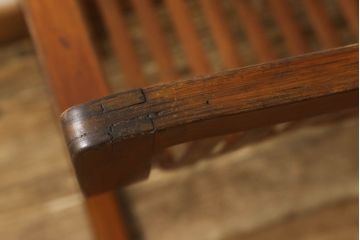 和製アンティーク　竹興社　城所右文次　オリジナル　Bamboo Chair　滑らかな曲線のデザインが目を惹くバンブーチェア(アームチェア、安楽椅子、ディスプレイ)(R-060451)