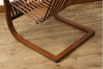 和製アンティーク　竹興社　城所右文次　オリジナル　Bamboo Chair　滑らかな曲線のデザインが目を惹くバンブーチェア(アームチェア、安楽椅子、ディスプレイ)(R-060451)