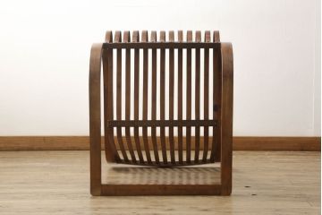 和製アンティーク　竹興社　城所右文次　オリジナル　Bamboo Chair　滑らかな曲線のデザインが目を惹くバンブーチェア(アームチェア、安楽椅子、ディスプレイ)(R-060451)