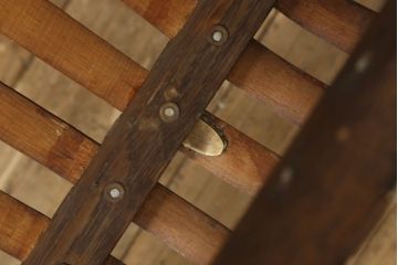 和製アンティーク　竹興社　城所右文次　オリジナル　Bamboo Chair　滑らかな曲線のデザインが目を惹くバンブーチェア(アームチェア、安楽椅子、ディスプレイ)(R-060451)