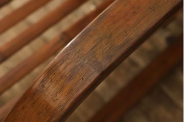 和製アンティーク　竹興社　城所右文次　オリジナル　Bamboo Chair　滑らかな曲線のデザインが目を惹くバンブーチェア(アームチェア、安楽椅子、ディスプレイ)(R-060452)