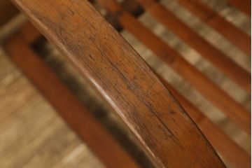 和製アンティーク　竹興社　城所右文次　オリジナル　Bamboo Chair　滑らかな曲線のデザインが目を惹くバンブーチェア(アームチェア、安楽椅子、ディスプレイ)(R-060452)