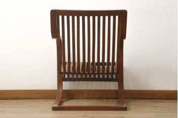 和製アンティーク　竹興社　城所右文次　オリジナル　Bamboo Chair　滑らかな曲線のデザインが目を惹くバンブーチェア(アームチェア、安楽椅子、ディスプレイ)(R-060452)