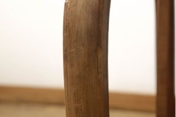 和製アンティーク　竹興社　城所右文次　オリジナル　Bamboo Chair　滑らかな曲線のデザインが目を惹くバンブーチェア(アームチェア、安楽椅子、ディスプレイ)(R-060452)