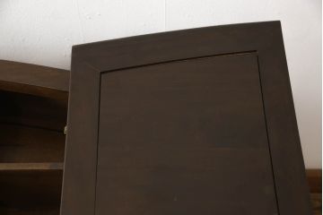 中国ビンテージ　希少デザイン　唐木　上品な佇まいと天板下の収納が魅力的な両袖デスク(ヴィンテージ、ニーホールデスク、両袖机、テーブル、在宅ワーク用、在宅用、ワークデスク、オフィスデスク)(R-060455)
