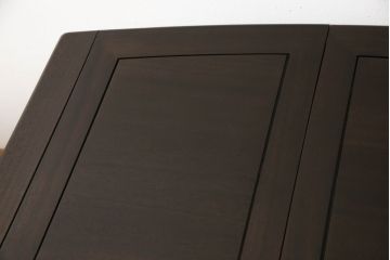 中国ビンテージ　希少デザイン　唐木　上品な佇まいと天板下の収納が魅力的な両袖デスク(ヴィンテージ、ニーホールデスク、両袖机、テーブル、在宅ワーク用、在宅用、ワークデスク、オフィスデスク)(R-060455)