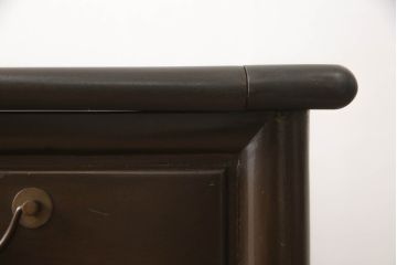 中国ビンテージ　希少デザイン　唐木　上品な佇まいと天板下の収納が魅力的な両袖デスク(ヴィンテージ、ニーホールデスク、両袖机、テーブル、在宅ワーク用、在宅用、ワークデスク、オフィスデスク)(R-060455)