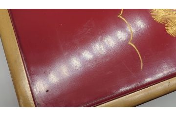 大正〜昭和初期　高砂の図　朱塗木製お膳(漆器)(R-060467)