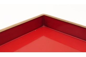 大正〜昭和初期　高砂の図　朱塗木製お膳(漆器)(R-060467)