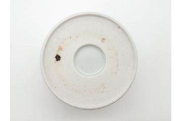 江戸期　古伊万里　色絵草花文蕎麦猪口(和食器、有田焼)(R-060471)