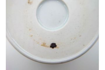 江戸期　古伊万里　色絵草花文蕎麦猪口(和食器、有田焼)(R-060471)