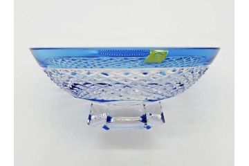 KAGAMI　カガミクリスタル　江戸切子　懐石杯(ブルーガラス、共箱付)(R-060480)