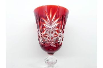 フランス　GENUINE　LEAD　クリスタルリキュールグラス　5点セット(切子、カットガラス)(R-060489)