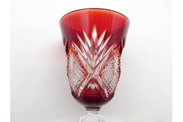 フランス　GENUINE　LEAD　クリスタルリキュールグラス　5点セット(切子、カットガラス)(R-060489)