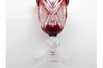 フランス　GENUINE　LEAD　クリスタルリキュールグラス　5点セット(切子、カットガラス)(R-060489)