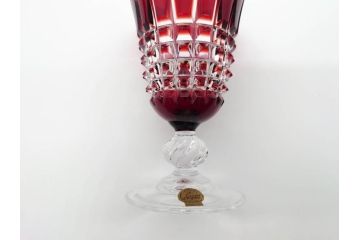 フランス　GENUINE　LEAD　クリスタルリキュールグラス　5点セット(切子、カットガラス)(R-060489)