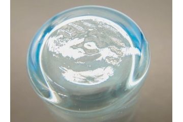 大正〜昭和初期　ブルーグラヴェール模様　コップ12点セット(アールヌーボー、レトロ)(R-060491)