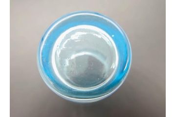 大正〜昭和初期　ブルーグラヴェール模様　コップ12点セット(アールヌーボー、レトロ)(R-060491)