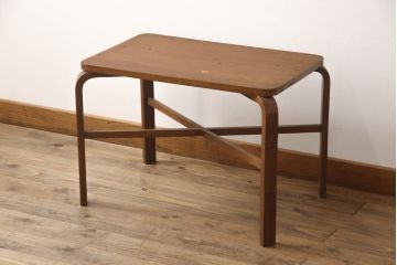 ビンテージ家具　竹興社　城所右文次　オリジナル　バンブー　ナチュラルなお部屋づくりにおすすめのセンターテーブル(ヴィンテージ、コーヒーテーブル、カフェテーブル、ローテーブル、サイドテーブル)(R-060495)