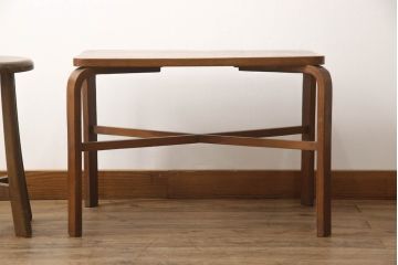 ビンテージ家具　竹興社　城所右文次　オリジナル　バンブー　ナチュラルなお部屋づくりにおすすめのセンターテーブル(ヴィンテージ、コーヒーテーブル、カフェテーブル、ローテーブル、サイドテーブル)(R-060495)