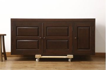 中古　美品　松本民芸家具　美しく品のあるローチェスト(テレビ台、ローボード、収納棚、戸棚、サイドボード、着物、和服)(R-060500)