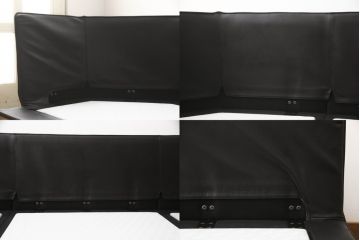 中古　2018年モデル　arflex(アルフレックス)　BRERA(ブレラ)　本革　スッキリとしたリビングスタイルを実現できるコーナーソファ(L字型、4人掛け、5人掛け、4P、レザー)(定価約300万円)(R-060508)