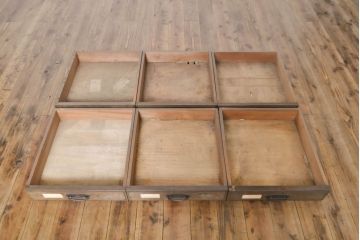 和製アンティーク　超特大　ここまで大きなサイズは激レア!古い大学のナラ(楢)材製書棚(ブックケース、キャビネット、収納棚、本棚)(R-060516)