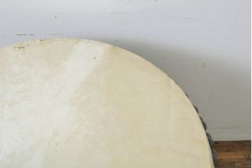 和製ビンテージ　ディスプレイ用　実用不可　双龍デザインの大きな和太鼓(和楽器、ヴィンテージ)(R-060520)