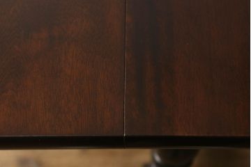 中古　松本民芸家具　D型バタフライ卓子　挽き物加工の脚が目を惹くバタフライテーブル(エクステンションテーブル、ダイニングテーブル、2人掛け、4人掛け)(定価約33万円)(R-060528)