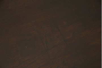 和製アンティーク　杢目が魅力的な総栗材の大型両袖机(文机、座机、ローテーブル、デスク、在宅用、在宅ワーク用、テレビ台、テレビボード、ローボード)(R-060534)
