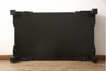 中古　ガラス天板付き　豪華絢爛な螺鈿細工が美しい座卓(ラデン、ローテーブル)(R-060536)